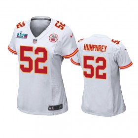 Maillot Femme Kansas City Chiefs Creed Humphrey 52 Game Super Bowl LVII Blanc